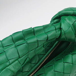 Pre-owned Bottega Veneta The Jodie Green lambskin  handbag | stylenewstar