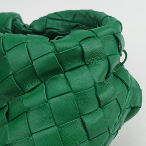 Pre-owned Bottega Veneta The Jodie Green lambskin  handbag | stylenewstar