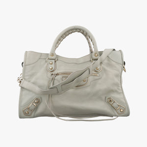 Pre-owned Balenciaga Classic City Grey lambskin  shoulderbag | stylenewstar