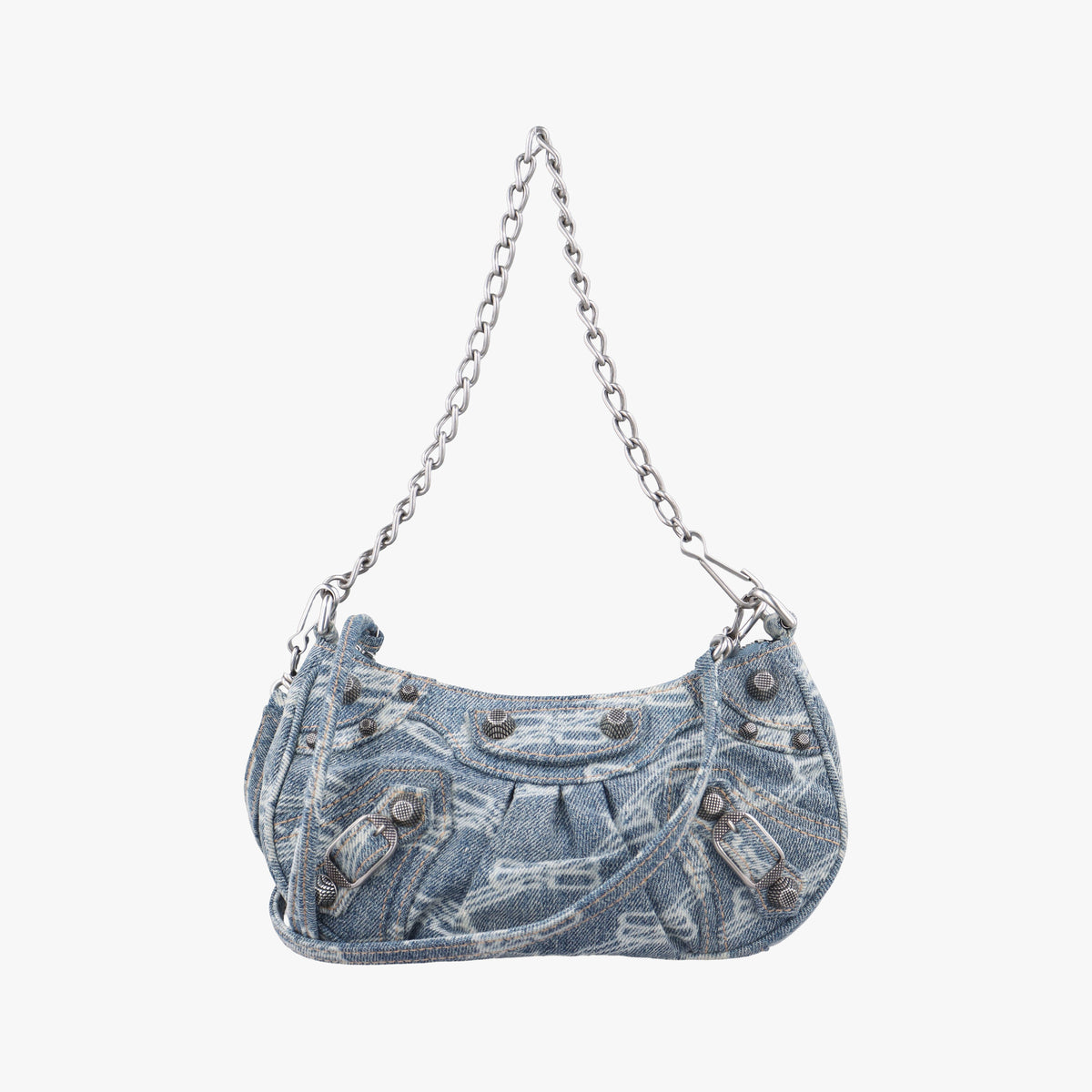 Secondhand Balenciaga Le Cagole mini Blue denim  shoulderbag | stylenewstar