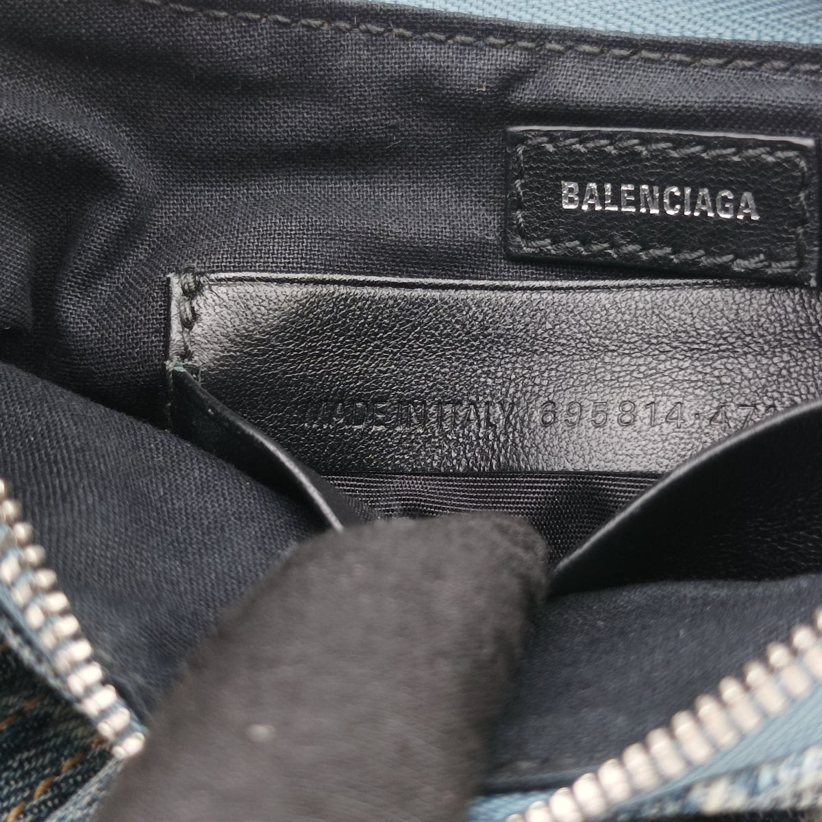 Secondhand Balenciaga Le Cagole mini Blue denim  shoulderbag | stylenewstar