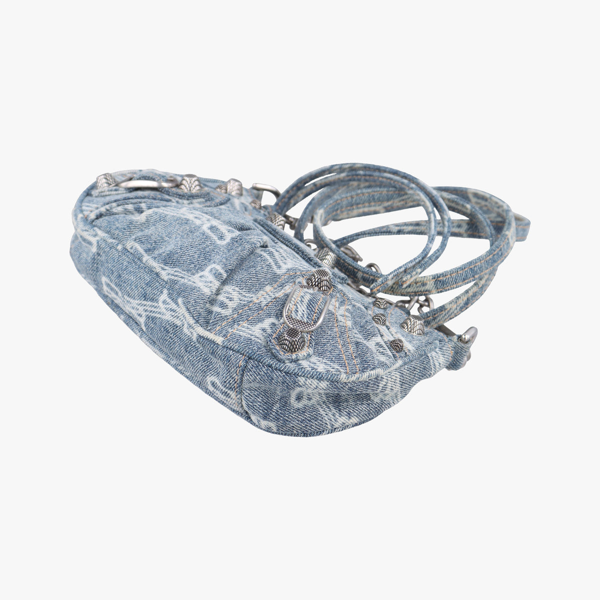 Secondhand Balenciaga Le Cagole mini Blue denim  shoulderbag | stylenewstar