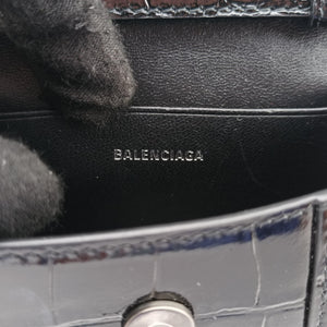Vintage Balenciaga Hourglass Black Leather 637372 shoulderbag | stylenewstar