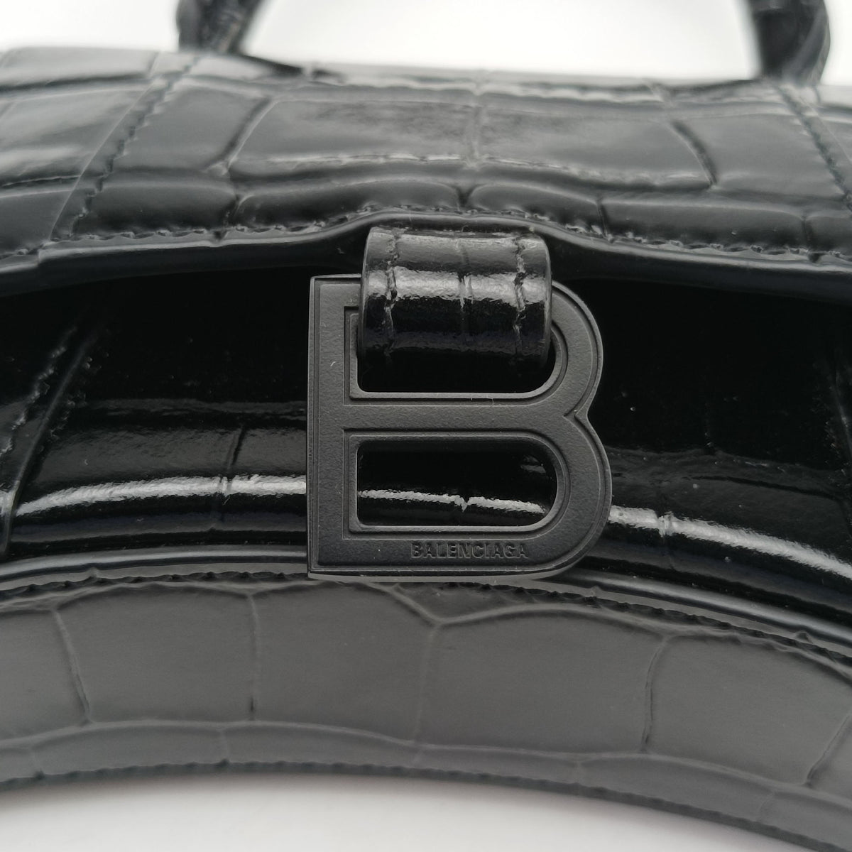Vintage Balenciaga Hourglass Black Leather 637372 shoulderbag | stylenewstar