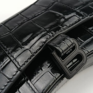 Vintage Balenciaga Hourglass Black Leather 637372 shoulderbag | stylenewstar