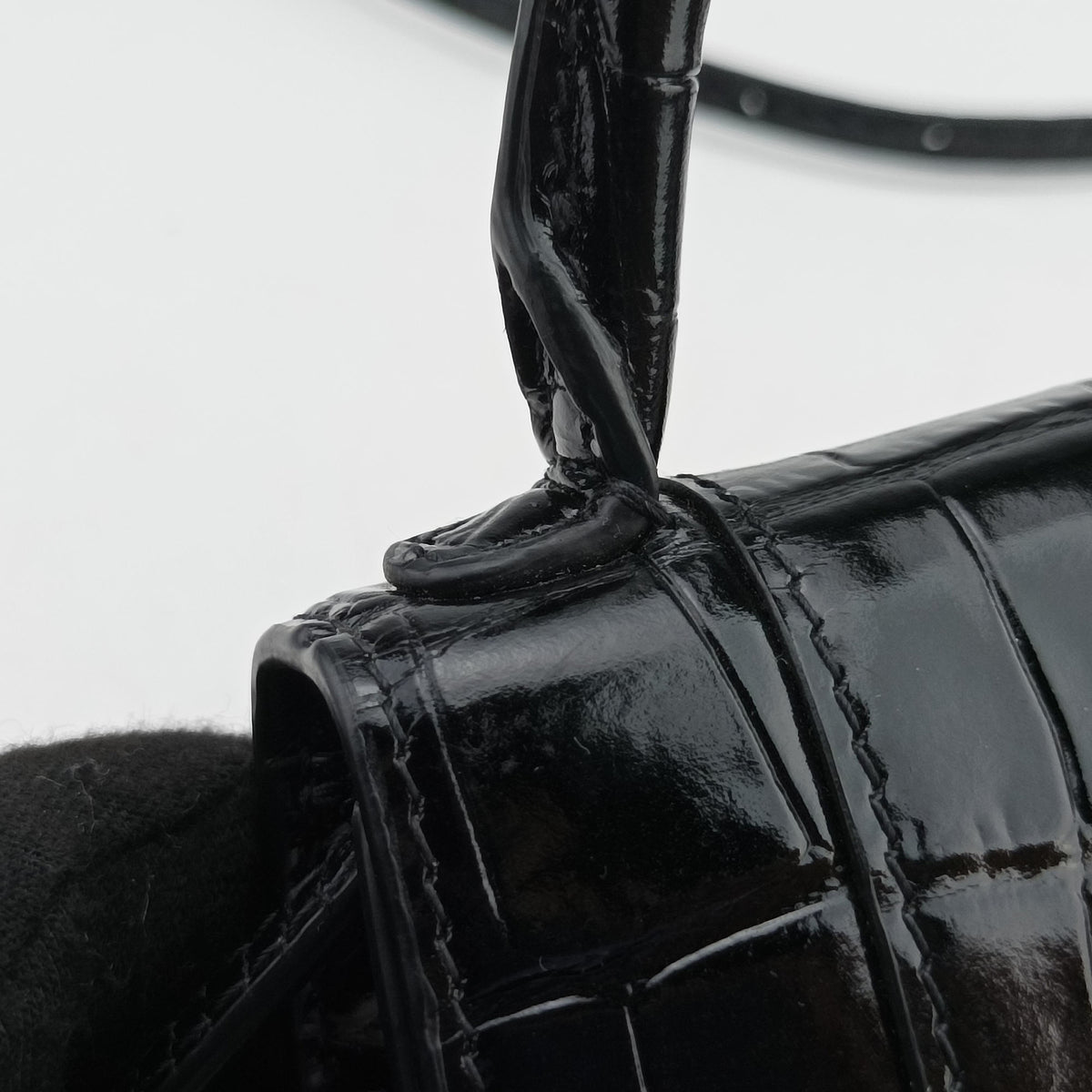 Vintage Balenciaga Hourglass Black Leather 637372 shoulderbag | stylenewstar