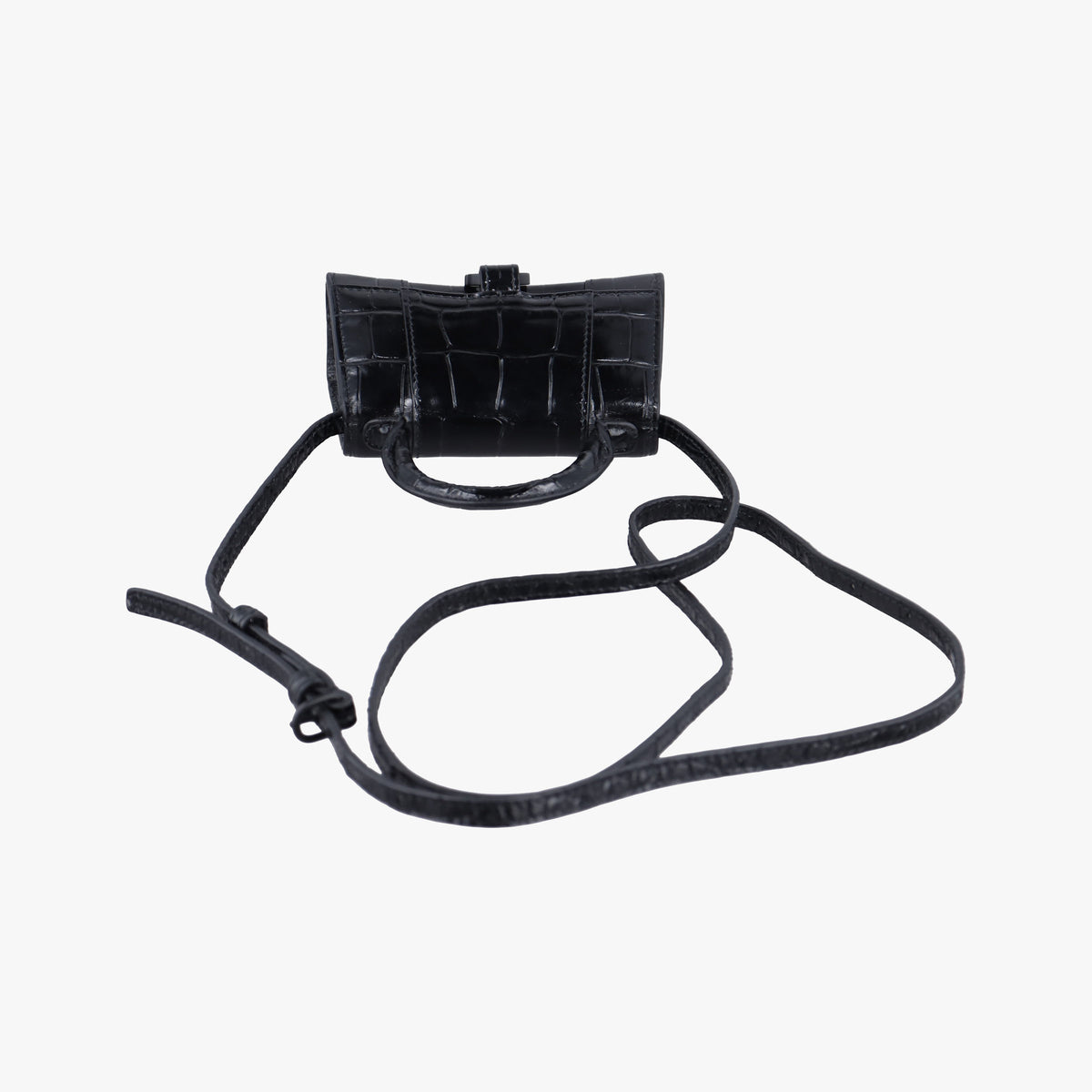 Vintage Balenciaga Hourglass Black Leather 637372 shoulderbag | stylenewstar