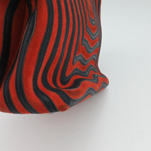Pre-owned Fendi Dotcom Click Small Red × Black Suede × Leather 8BN299 shoulderbag | stylenewstar