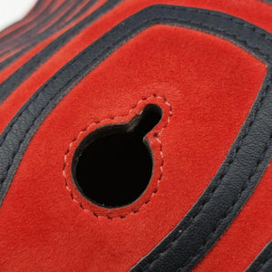 Pre-owned Fendi Dotcom Click Small Red × Black Suede × Leather 8BN299 shoulderbag | stylenewstar