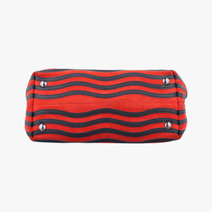 Pre-owned Fendi Dotcom Click Small Red × Black Suede × Leather 8BN299 shoulderbag | stylenewstar