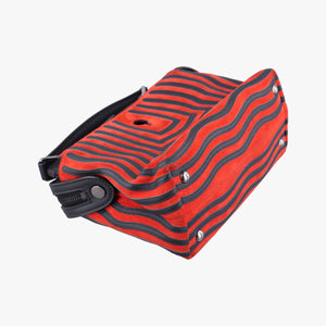 Pre-owned Fendi Dotcom Click Small Red × Black Suede × Leather 8BN299 shoulderbag | stylenewstar