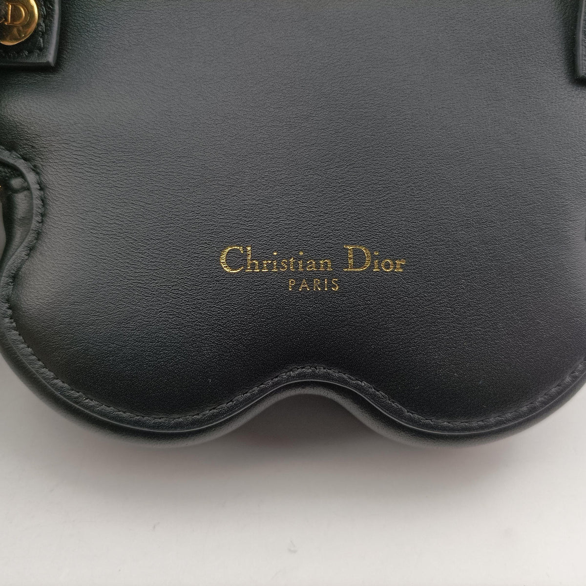 Pre-owned Christian Dior 30 Montaigne Removable Black Lambskin  shoulderbag | stylenewstar