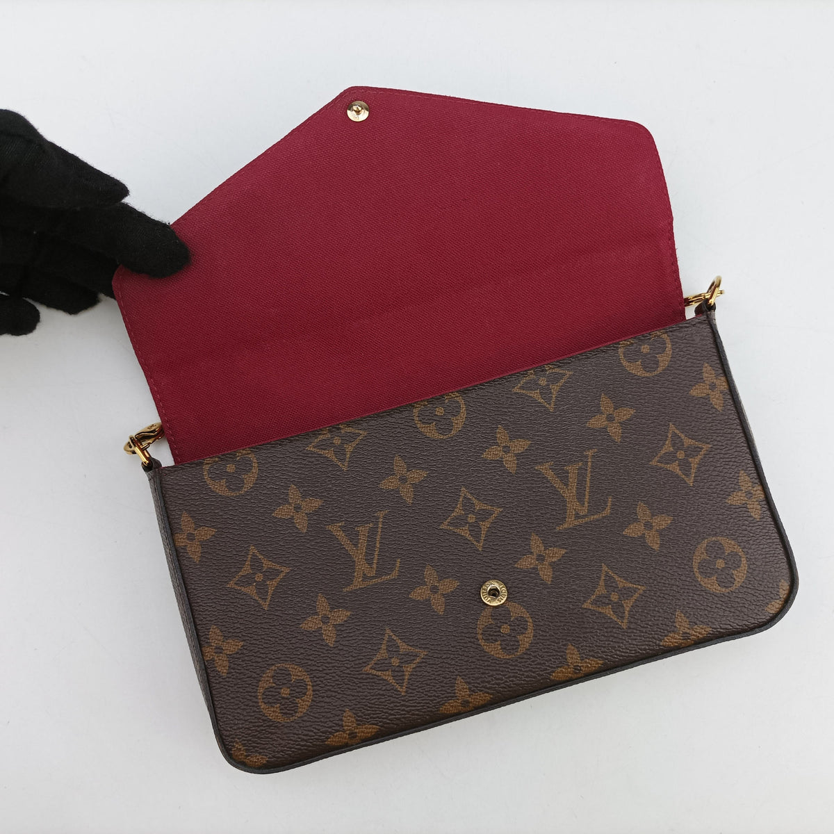Vintage Louis Vuitton Pochette Felicie Brown Monogram Canvas M61276 shoulderbag | stylenewstar
