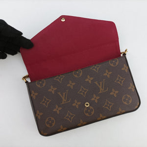 Vintage Louis Vuitton Pochette Felicie Brown Monogram Canvas M61276 shoulderbag | stylenewstar