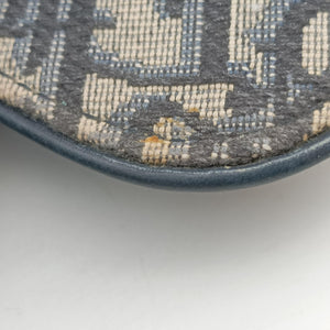 Pre-owned Christian Dior Saddle Navy Jacquard × Leather  shoulderbag | stylenewstar