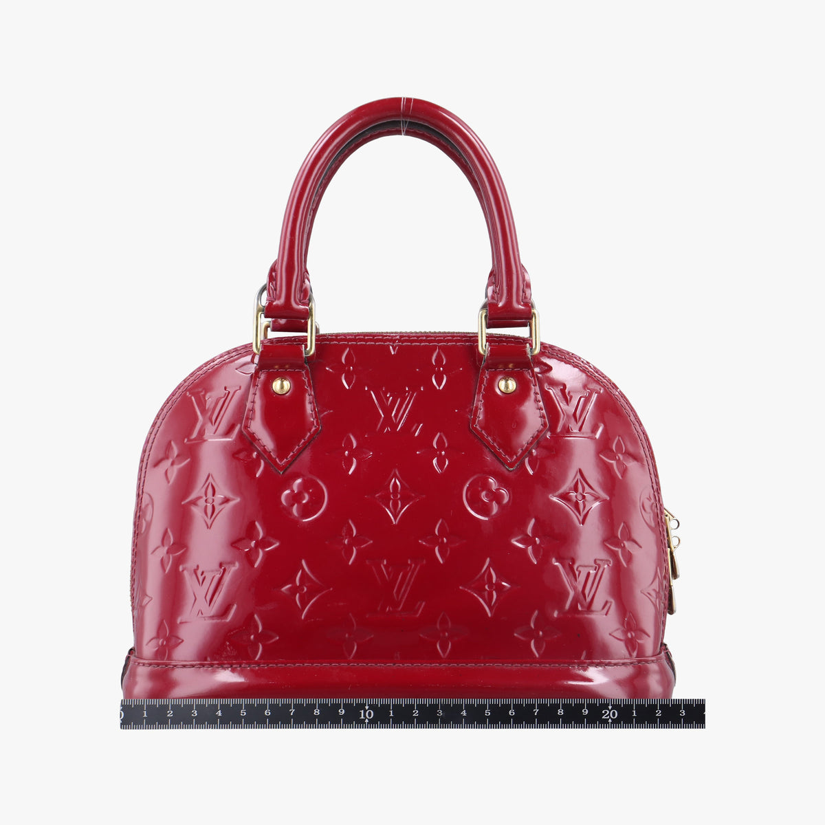 Pre-owned Louis Vuitton Alma BB pomme d'amour Vernis M90174 shoulderbag | stylenewstar