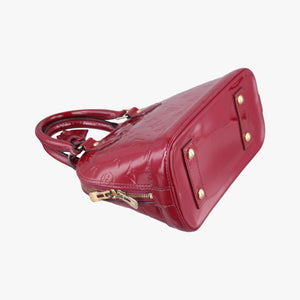 Pre-owned Louis Vuitton Alma BB pomme d'amour Vernis M90174 shoulderbag | stylenewstar
