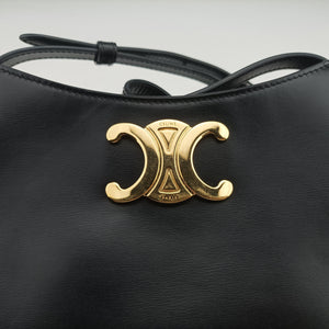 Pre-owned Celine Medium Tilly Black Leather 115703BF4 shoulderbag | stylenewstar