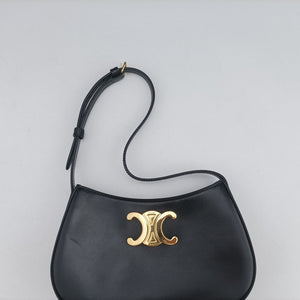 Pre-owned Celine Medium Tilly Black Leather 115703BF4 shoulderbag | stylenewstar