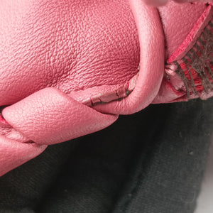 Pre-owned Bottega Veneta Intrecciato Olimpia Pink lambskin  shoulderbag | stylenewstar