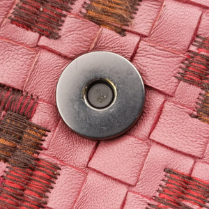 Pre-owned Bottega Veneta Intrecciato Olimpia Pink lambskin  shoulderbag | stylenewstar