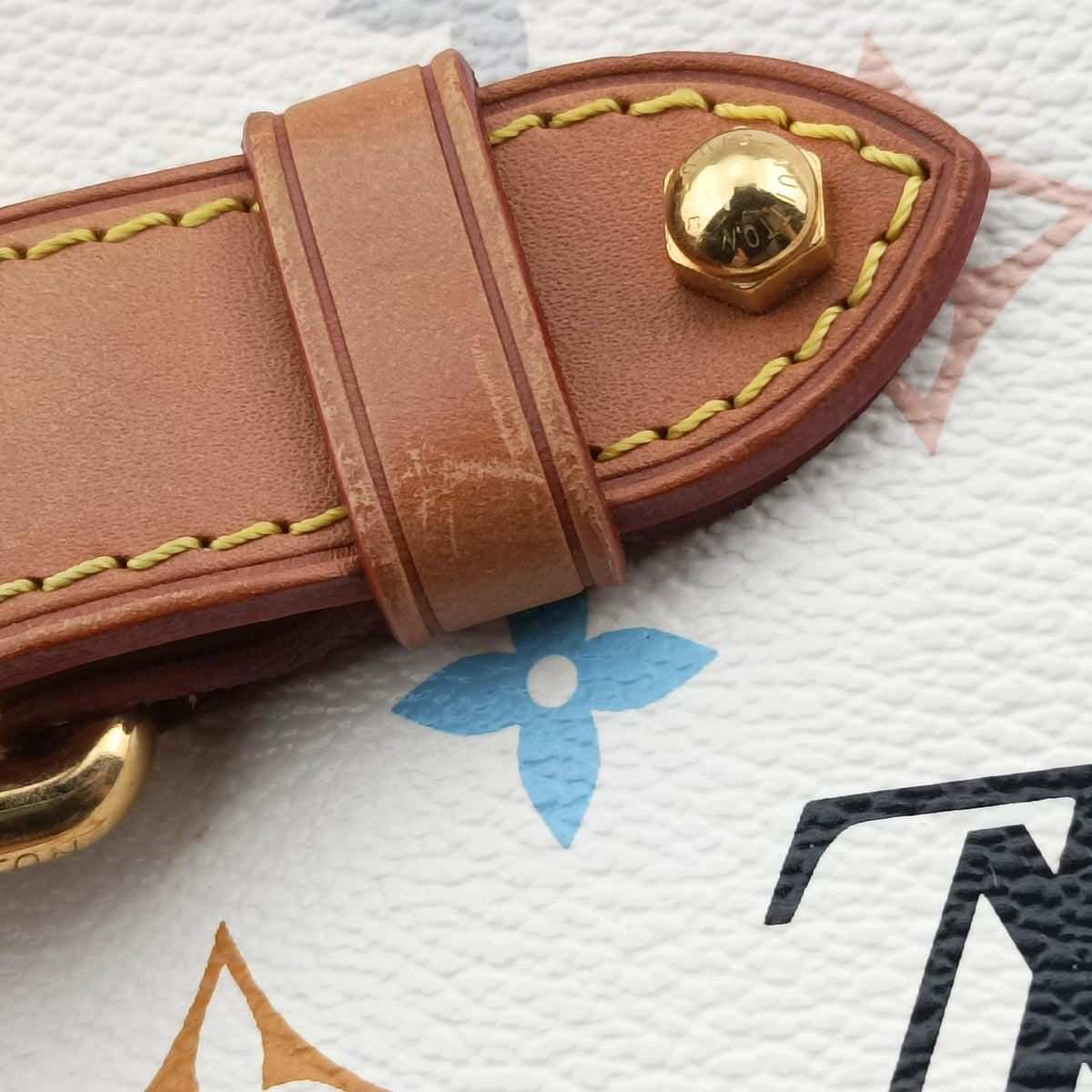 Secondhand Louis Vuitton CLAUDIA white Monogram Multicolor M40193 handbag | stylenewstar