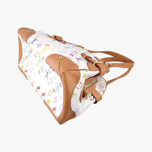 Secondhand Louis Vuitton CLAUDIA white Monogram Multicolor M40193 handbag | stylenewstar