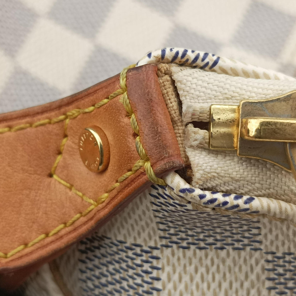 Pre-owned Louis Vuitton Figheri PM Azur Damier Canvas N41176 shoulderbag | stylenewstar