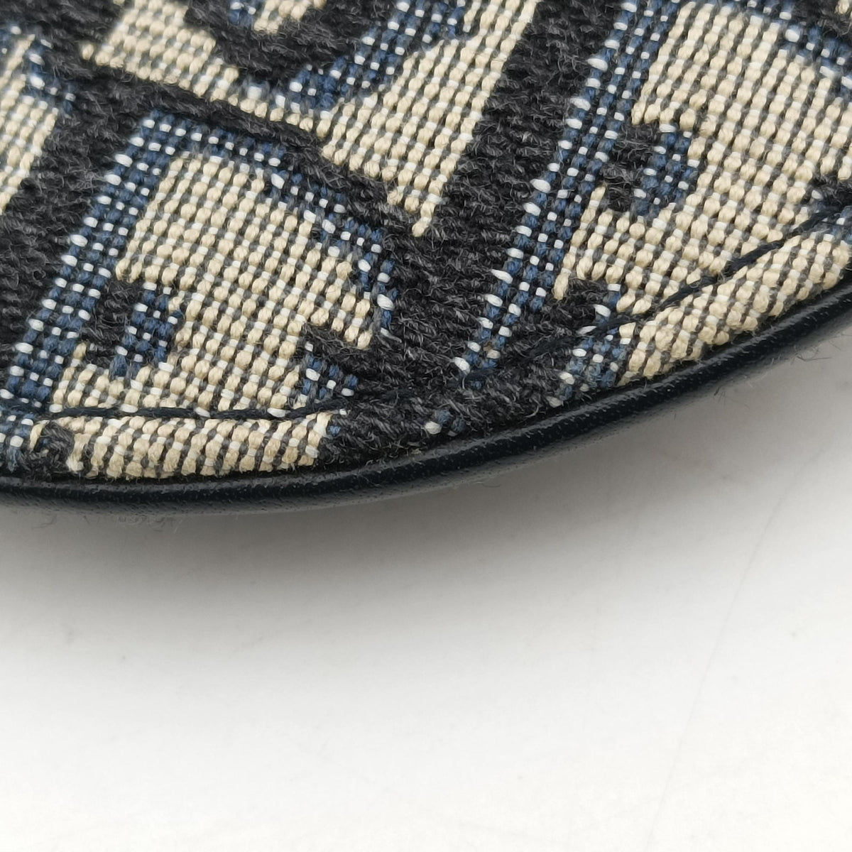 Pre-owned Christian Dior Saddle Navy Jacquard×Leather  bum bag/waist bag | stylenewstar