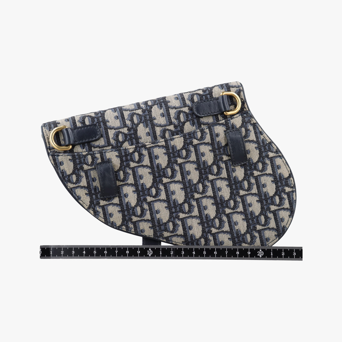 Pre-owned Christian Dior Saddle Navy Jacquard×Leather  bum bag/waist bag | stylenewstar