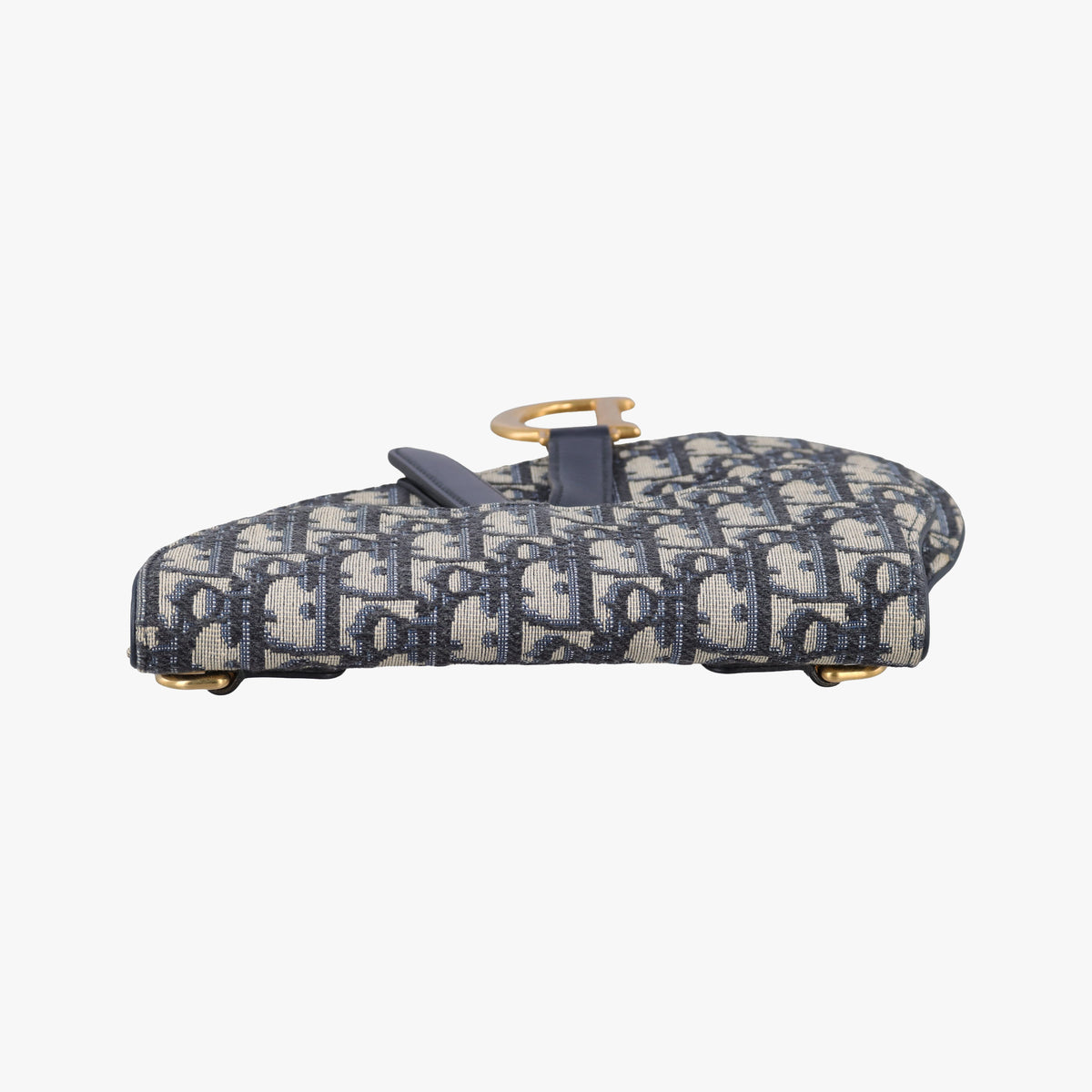 Pre-owned Christian Dior Saddle Navy Jacquard×Leather  bum bag/waist bag | stylenewstar