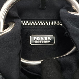 Pre-owned Prada Ring Bag Black silk  handbag | stylenewstar