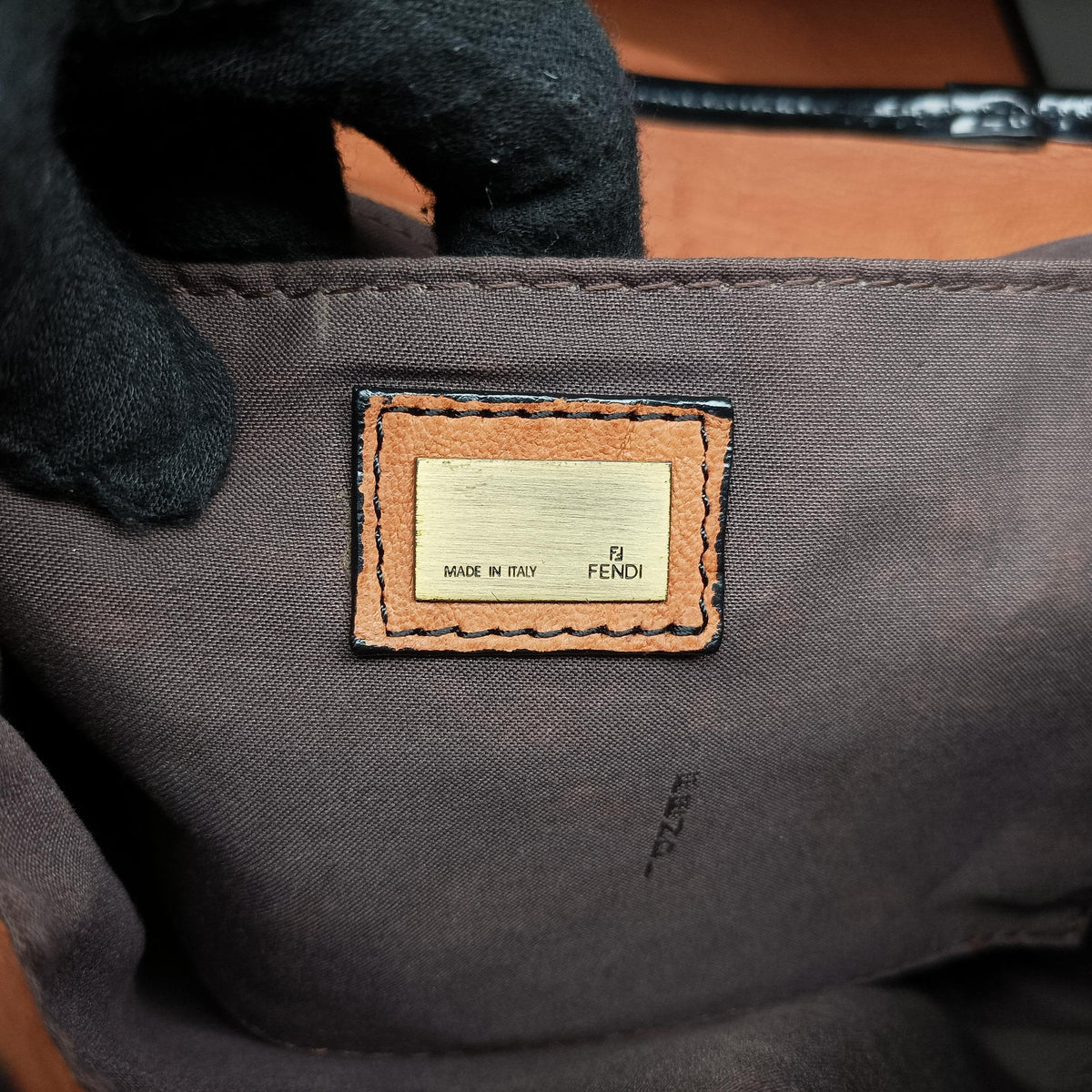 Pre-owned Fendi B Bag Black×Brown Leather×patent 8BN166 handbag | stylenewstar