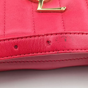 Pre-owned Yves Saint Laurent VICKY Red Leather 557574 bum bag/waist bag | stylenewstar