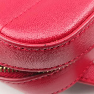 Pre-owned Yves Saint Laurent VICKY Red Leather 557574 bum bag/waist bag | stylenewstar