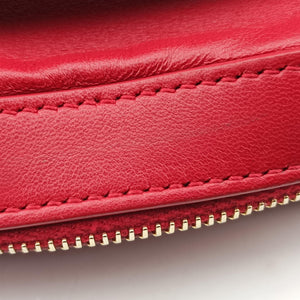 Pre-owned Yves Saint Laurent VICKY Red Leather 557574 bum bag/waist bag | stylenewstar