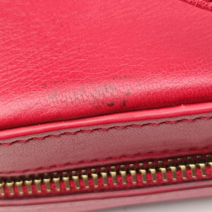 Pre-owned Yves Saint Laurent VICKY Red Leather 557574 bum bag/waist bag | stylenewstar