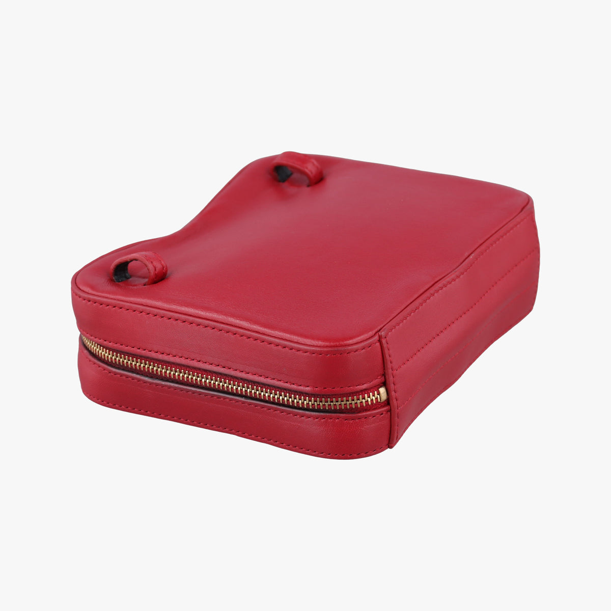 Pre-owned Yves Saint Laurent VICKY Red Leather 557574 bum bag/waist bag | stylenewstar