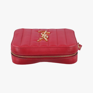 Pre-owned Yves Saint Laurent VICKY Red Leather 557574 bum bag/waist bag | stylenewstar