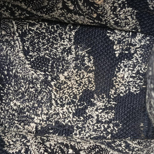 Vintage Christian Dior Book Tote Navy Jacquard  handbag | stylenewstar