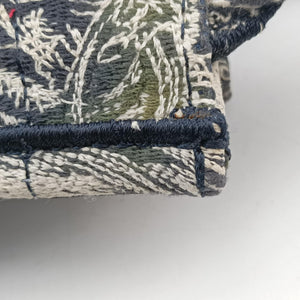 Vintage Christian Dior Book Tote Navy Jacquard  handbag | stylenewstar