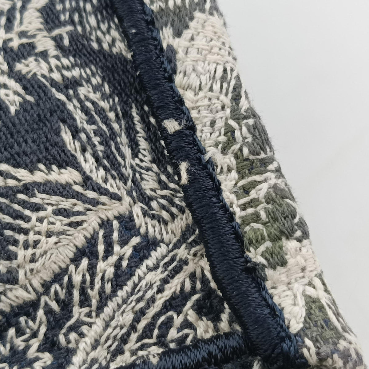 Vintage Christian Dior Book Tote Navy Jacquard  handbag | stylenewstar