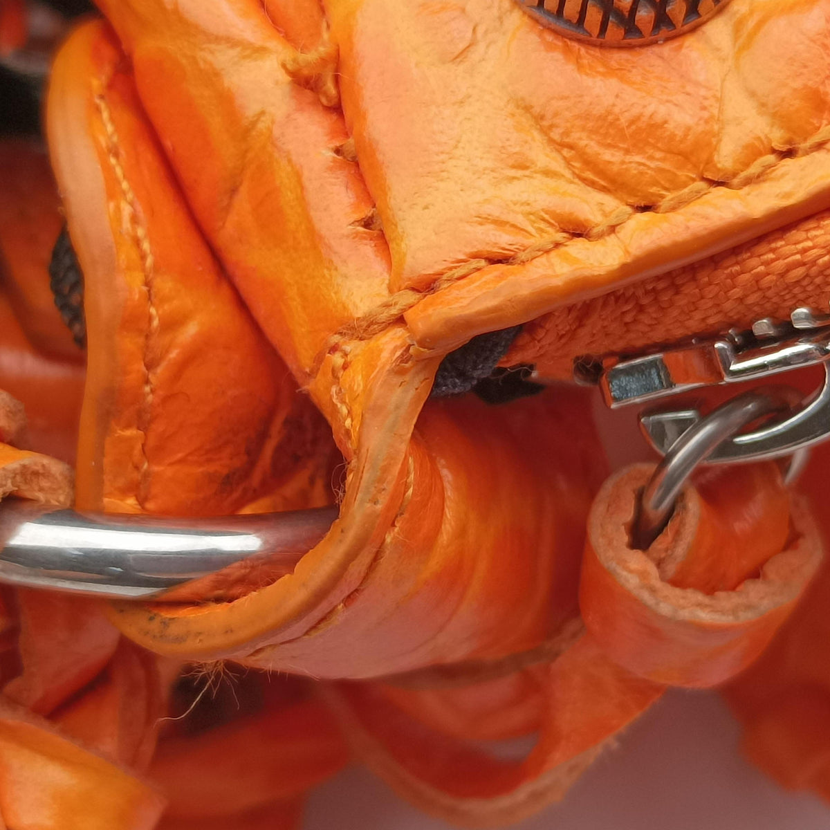 Vintage Balenciaga Le Cagole Orange lambskin  shoulderbag | stylenewstar