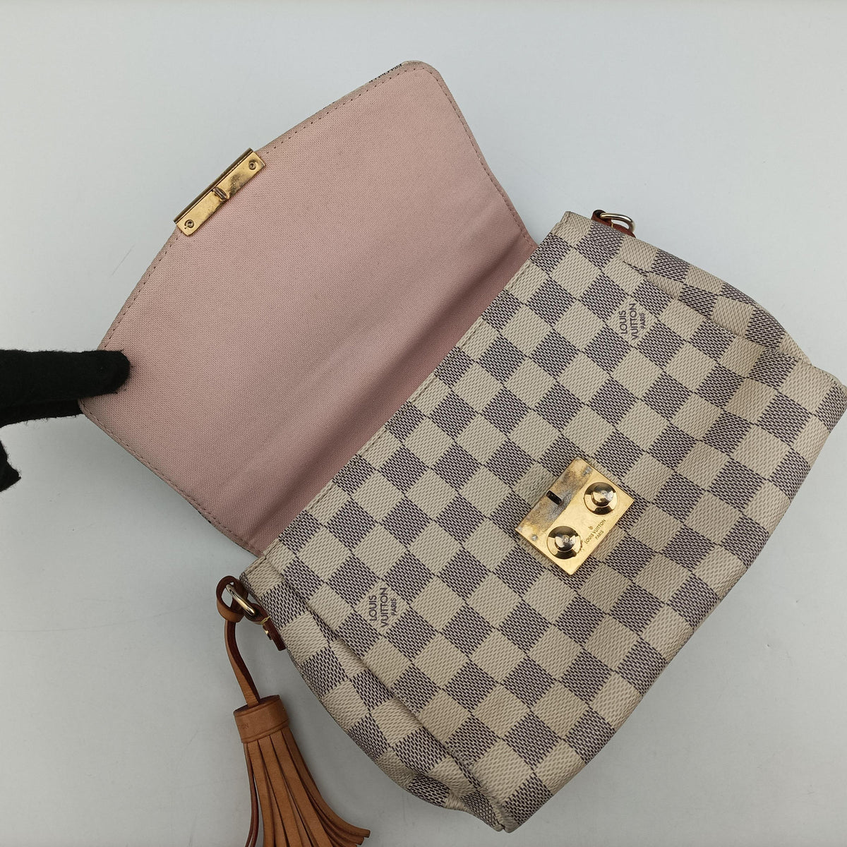 Vintage Louis Vuitton CROISETTE Azur Damier Canvas N41581 shoulderbag | stylenewstar