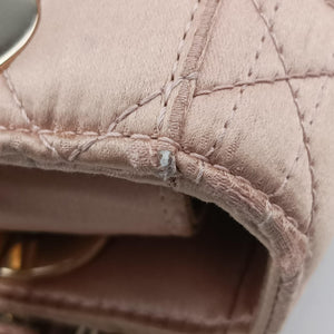 Pre-owned Christian Dior Lady Dior Pink Satin  handbag | stylenewstar