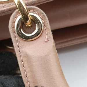 Pre-owned Christian Dior Lady Dior Pink Satin  handbag | stylenewstar