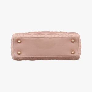Pre-owned Christian Dior Lady Dior Pink Satin  handbag | stylenewstar