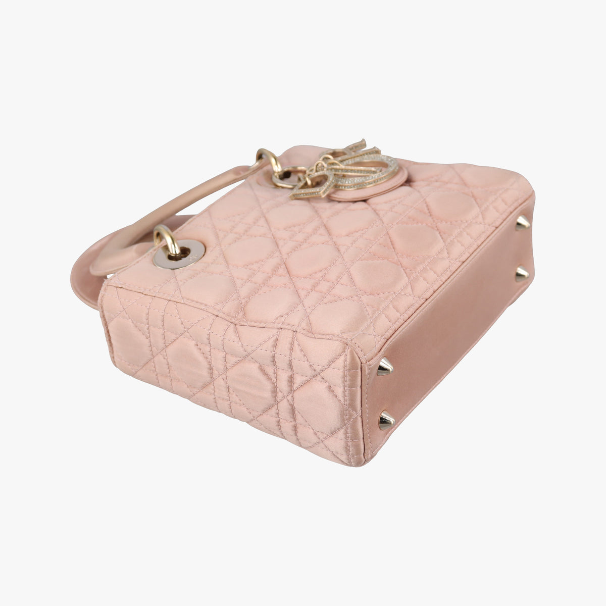 Pre-owned Christian Dior Lady Dior Pink Satin  handbag | stylenewstar
