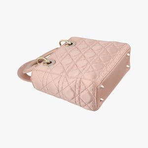 Pre-owned Christian Dior Lady Dior Pink Satin  handbag | stylenewstar