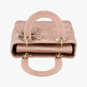 Pre-owned Christian Dior Lady Dior Pink Satin  handbag | stylenewstar